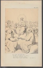 old 7,6 x 11,8 print DANTE divine comedy Paradiso chant XXIII v 137 Saint Peter