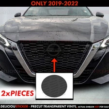 Fits 2019-2022 Nissan Altima Smoke PreCut Tint Overlay Front Emblem Decal Vinyl