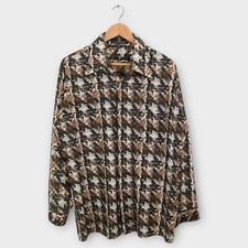 Vintage 1970 s Men s Disco Shirt Size XL Daggar Collar Button Down Van Heusen