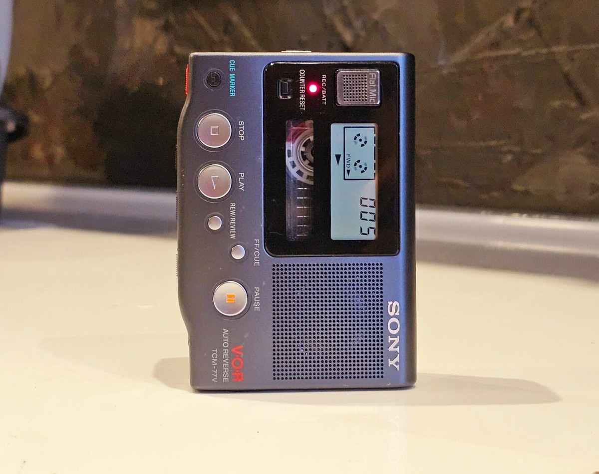 Rare Sony TCM-77V Cassette Recorder LCD Display Auto Reverse