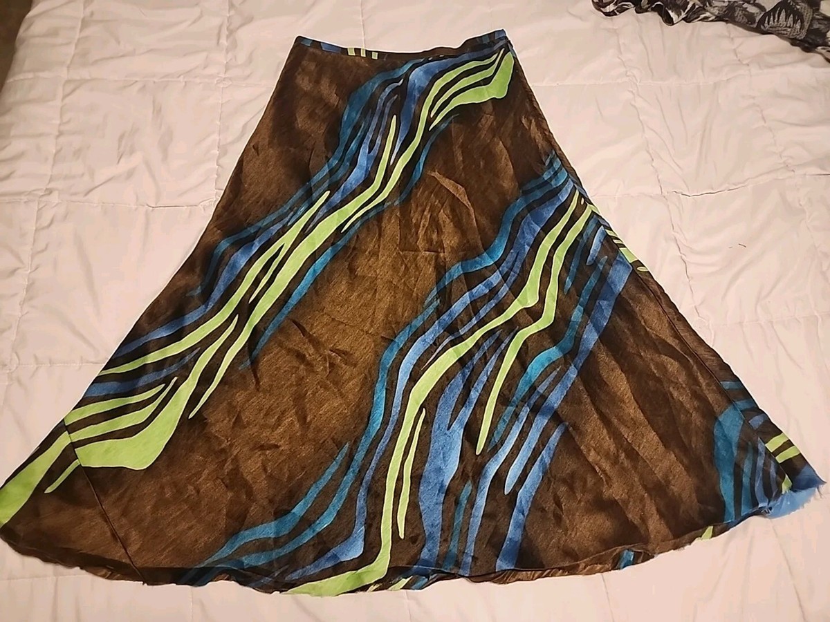プッチ Vintage Y2K Valerie Stevens Silk/Line Psychedelic Pucci Vibe Skirt