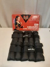 Valeo Fit Pair Ankle & Wrist Weights 2pcs Each One is 2.5LBS Adjustable