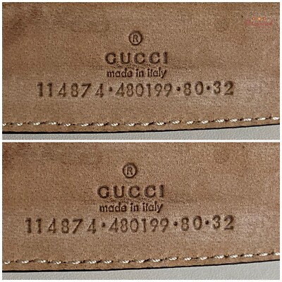GUCCI 青 レザー ベルト 80/32 グッチリバーシブル 90cm 黒×青 メンズ ベルト 450000 GUCCI