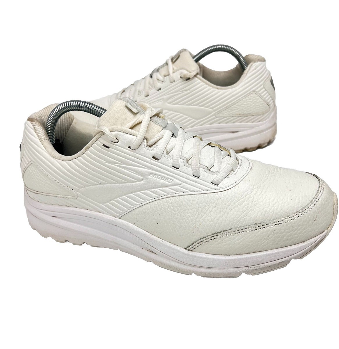 Brooks Addiction WLK WOMEN EU 44 Walker Shoes White Leather Sneakers