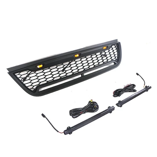 Rejilla de parachoques delantera negra para Explorer 2002-2005 parrilla superior con barra de luz - Imagen 3 de 4