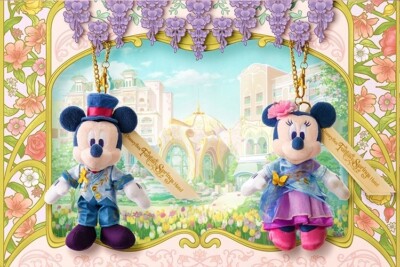 Japan Tokyo Disney Resort Store Mickey Minnie Plush Badge Fantasy