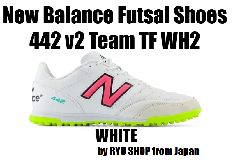 New Balance Unisex Futsal Shoes 442 v2 Team TF WH2 MS42TWH2 2E WHITE