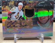 2014-15 Fleer Showcase Flair Memorabilia Prime #58 Curtis Lazar RC PATCH AUTO/49