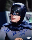 ADAM WEST HAND SIGNED 8x10 COLOR PHOTO     GREAT POSE AS BAT