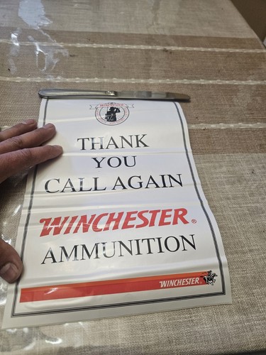 Vtg Winchester Thank You Call Again Ammunition Decal Sticker In Fair Shape 12x8 - Picture 4 of 14