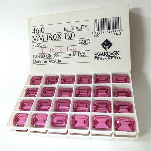 48 Genuine SWAROVSKI Crystals Octagon stones,18x13mm #4610 * Many Colors/foiled - Picture 2 of 26