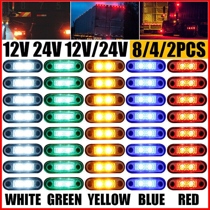 FLUSH FIT LED SIDE MARKER LIGHT For KELSA BAR TRUCK TRAILER VAN LORRY 12V 24V - Image 3 of 4