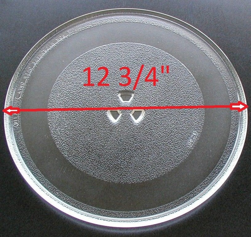12 3/4" Amana/Maytag R9800455 Microwave Clear Glass Turntable Plate/Tray Trk 11"