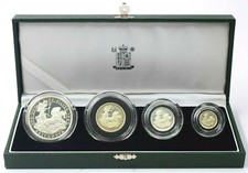 1997 Fine Silver Proof Britannia 4 Coin Collector Set Royal Mint BOX + COA