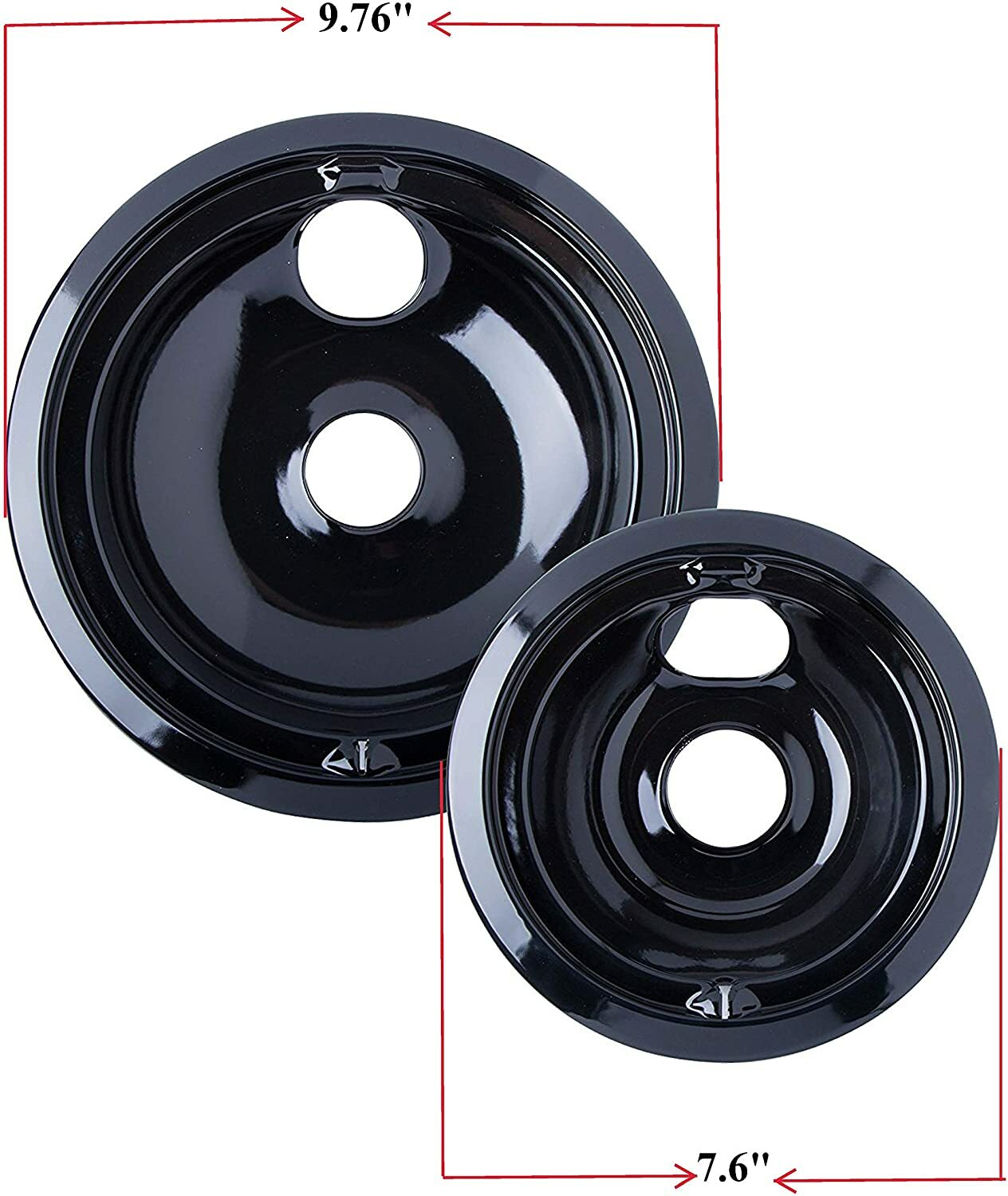 Range Drip Pans Replacement For GE Hotpoint Kenmore 2pcs 6" 2pcs 8