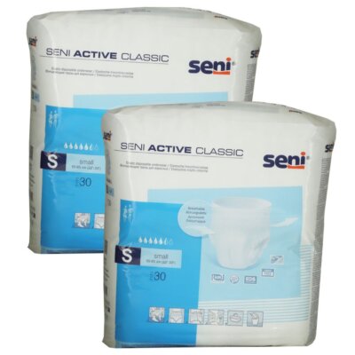 Seni Active Classic Inkontinenzslip 2 x 30 Stück Größe S Set