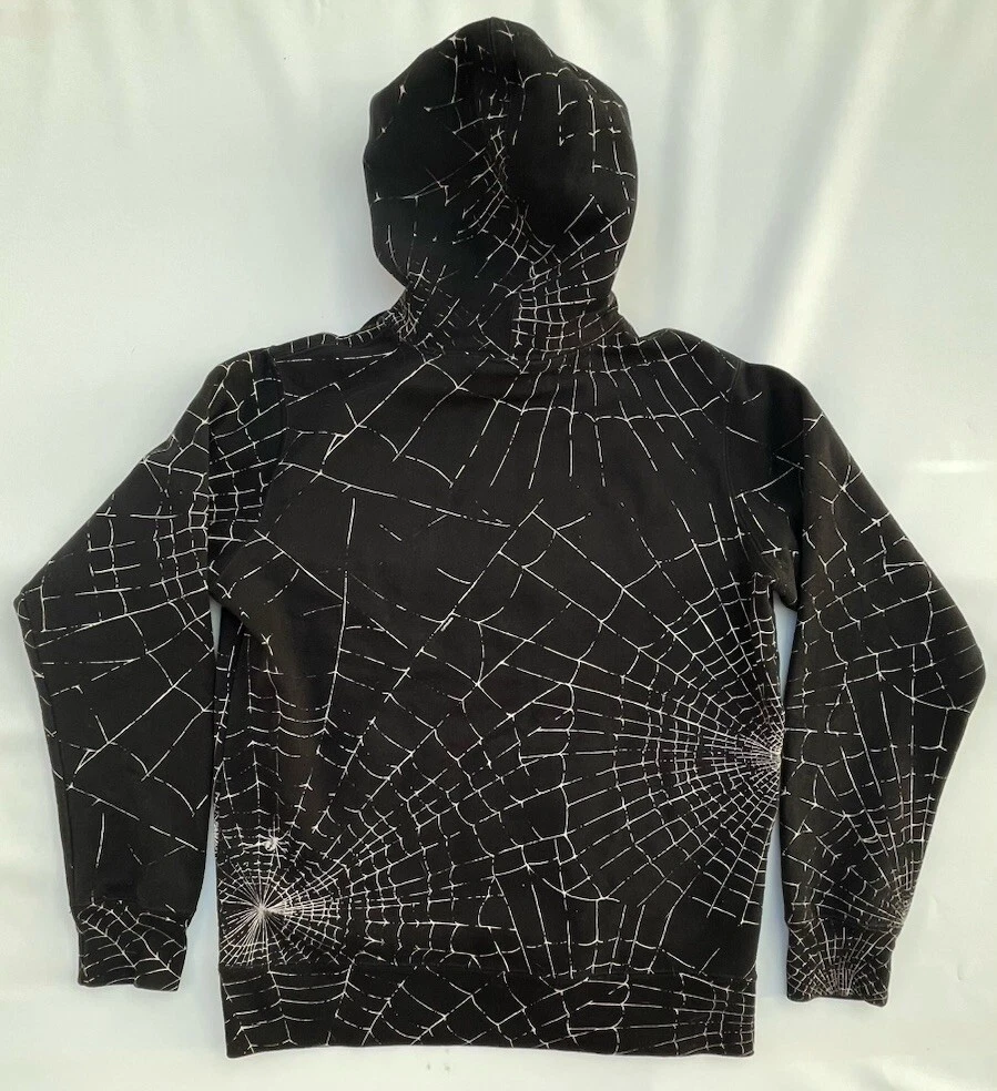 Felpa con cappuccio Supreme Spider Web taglia media nera