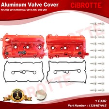 Lhrh Aluminum Valve Cover Set For 2008-13 Infiniti G3714-17 Q50 Q60 14-19 Q70