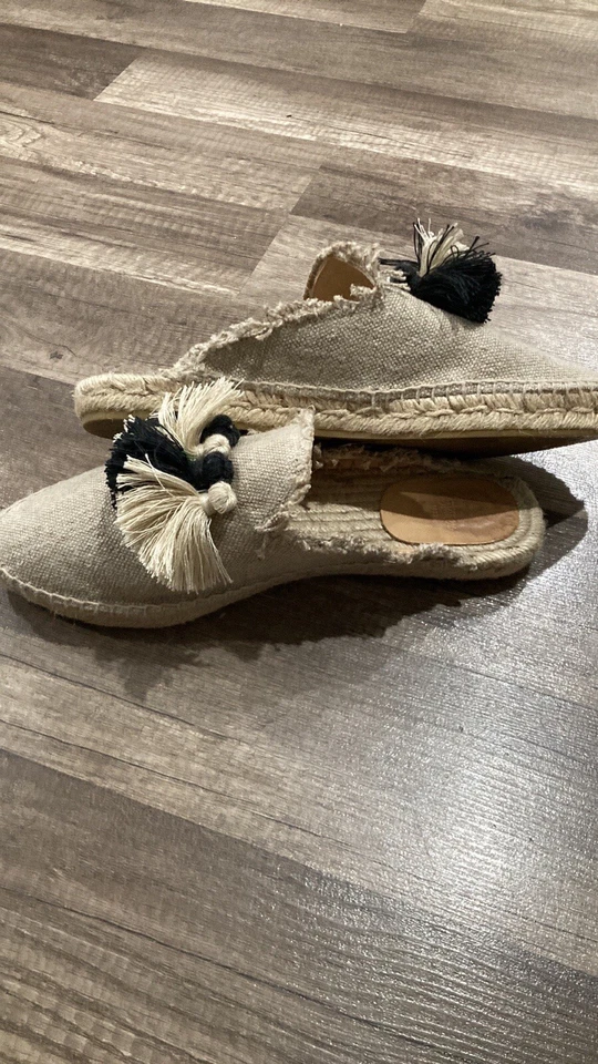 CASTAÑER холст кисточки акценты мул слайд Espadrille плоскостях размер 39 США 8 - Изображение 4 из 4