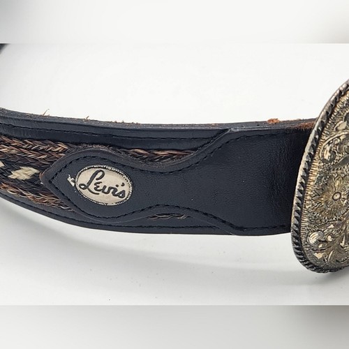 Cinturón Levi’s Vintage Cuero Saddleman Trenzado Western Clásico Country Talla 44 - Imagen 2 de 12