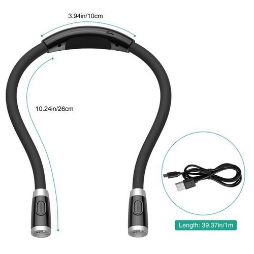 Lampe de Cou Lumière 4LED Lampe de Lecture Lampe de Chevet Rechargeable - Zdjęcie 3 z 9