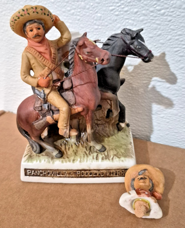 Ponchovilla Rodolfo Fierro 1978 Western Cowboy Decanter Grenadier ceramic figure