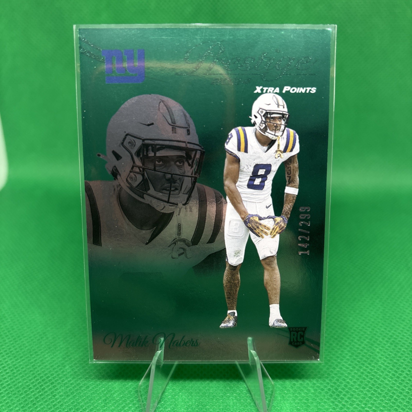 2024 Panini Prestige - Rookies Xtra Points Green #306 Malik Nabers /299 (RC)