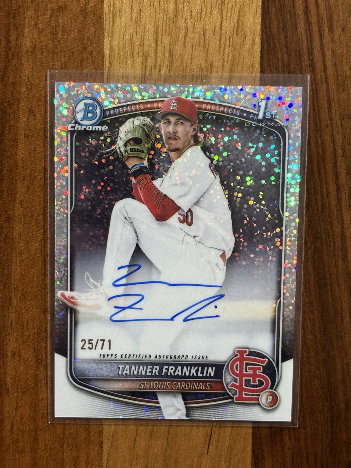 2025 Bowman Draft Chrome Tanner Franklin Auto Sparkle /71