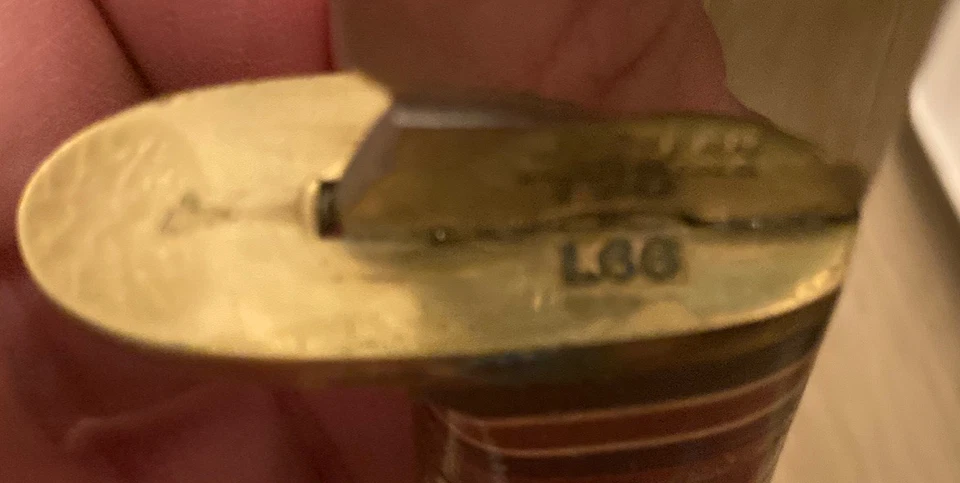 Juego combinado de cuchillos y hachas Western USA Vintage L66 con funda de cuero original. Foto 4 de 4