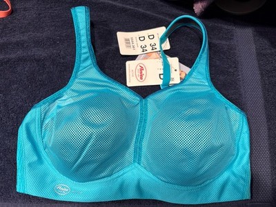 Anita Active Air Control DeltaPad Wireless Padded Sports Bra 5544 Blue 34D NEW