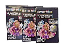 3 Boxes Monster High Valentines Day Exchange Cards w/Glow In The Dark Stickers