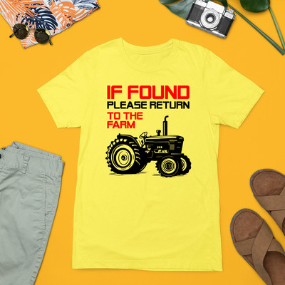 AF MERCH T-Shirt If Found Please Return To The Farm Traktor Land Leben
