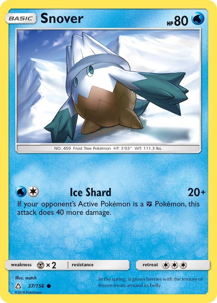 Snover-Pokemon-37/156-SM - Ultra Prism-Common-NM-match