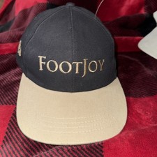 FOOTJOY HAT CAP FJ ADJUSTABLE STRAPBACK BLACK BEIGE (15)