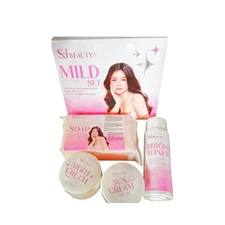 S&J Beauty Mild Complete Skincare Set, 4-Piece Kit for Face Care