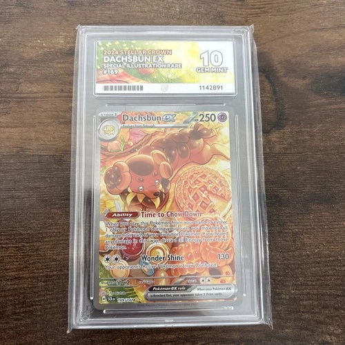 Pokémon TCG Dachsbun ex 169/142 SV07 Stellar Crown SIR Holo Ace 10