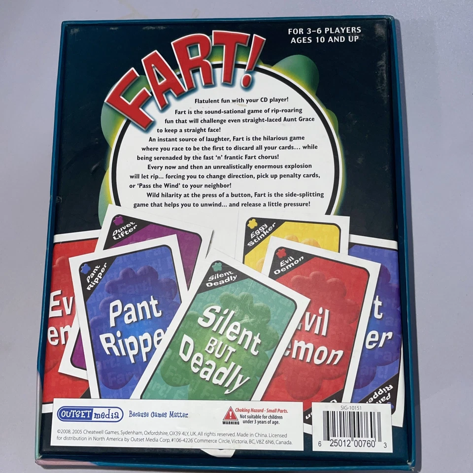 FART! The Fast 'n' Flatulent card game w/ Sound-Effects CD - Image 2 of 4