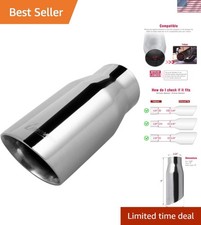 Durable Polished Stainless Steel Exhaust Tip - 2.25 Inlet 3 Outlet For Trucks Durable Polished Stainless Steel Exhaust Tip - 2.25 Inlet 3 Outlet For Trucks