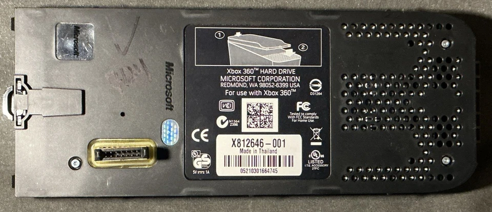 Official Microsoft Xbox 360 Hard Drive 120gb Elite Black HDD Tested J686 - Image 2 of 2