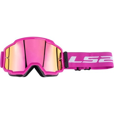 LS2 Crossbrille Charger Pink Mit Iridium Visier