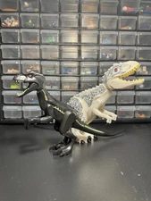 New Jurassic World Indominus Rex And Indoraptor Custom Lego Dinosaur 75919 75930
