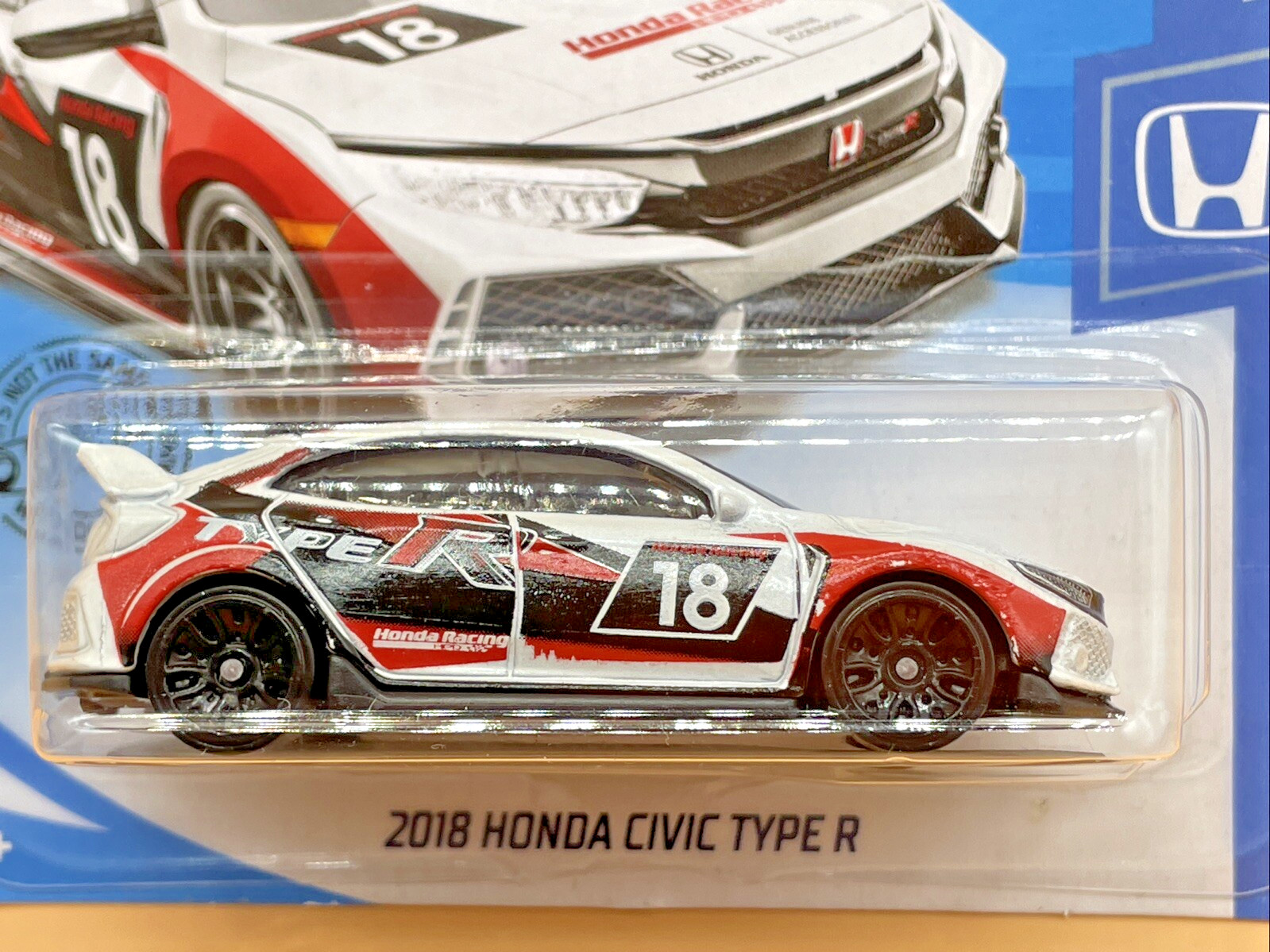 Hot Wheels Honda Civic Type R Honda Racing 2018 Short Card Sealed