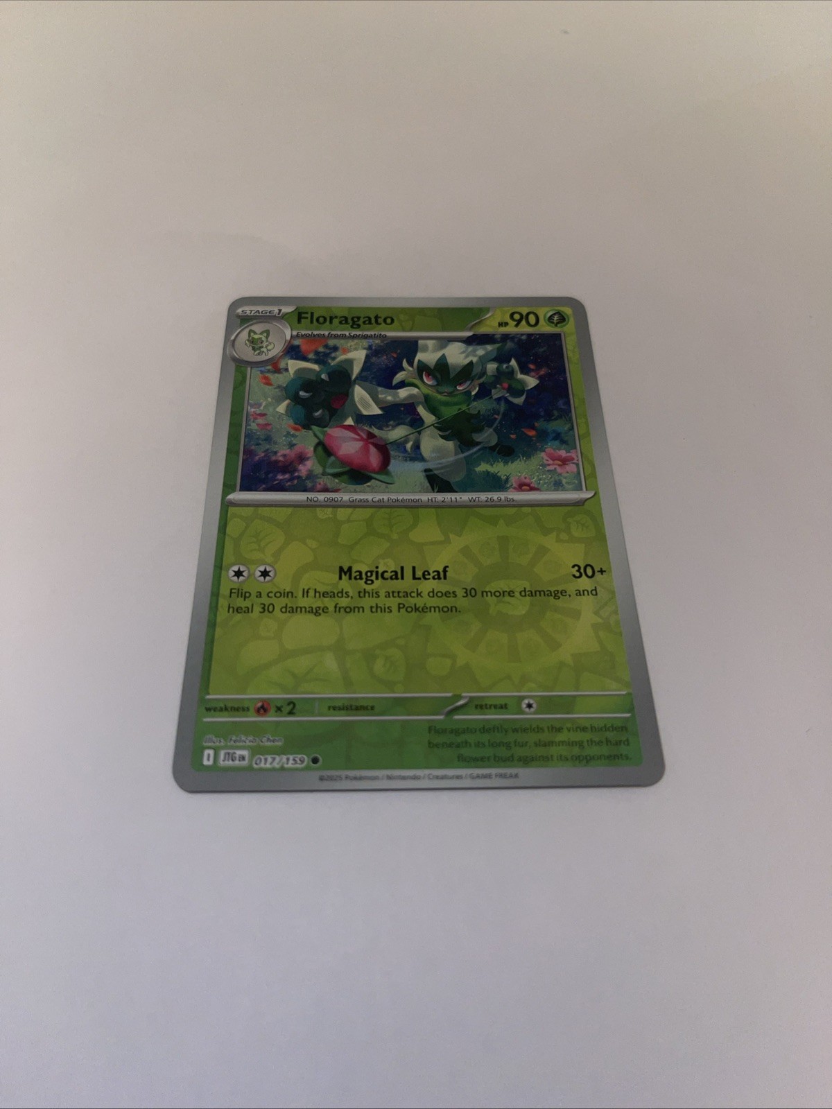 Pokémon TCG SV-Journey Together Floragato #17/159 Common Reverse Holo Card