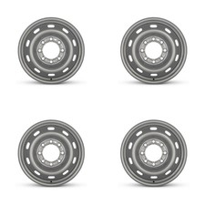 Set Of 4 17 Black Steel Wheels Rims For Infiniti Truck 8x165.1 P91m Genuine 8lu
