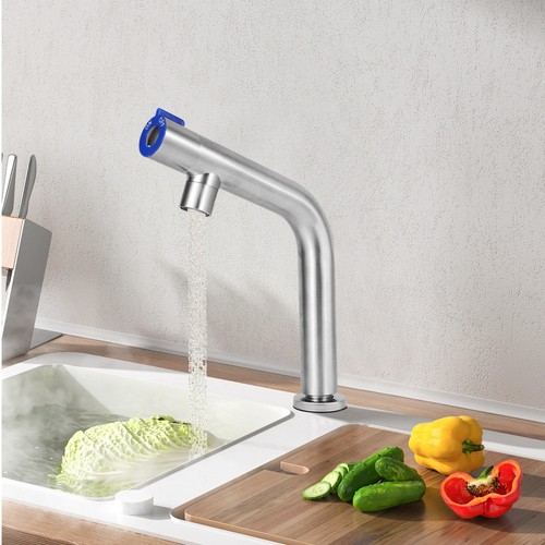 Grifo de lavabo baño mezclador inodoro agua acero inoxidable - Imagen 7 de 12