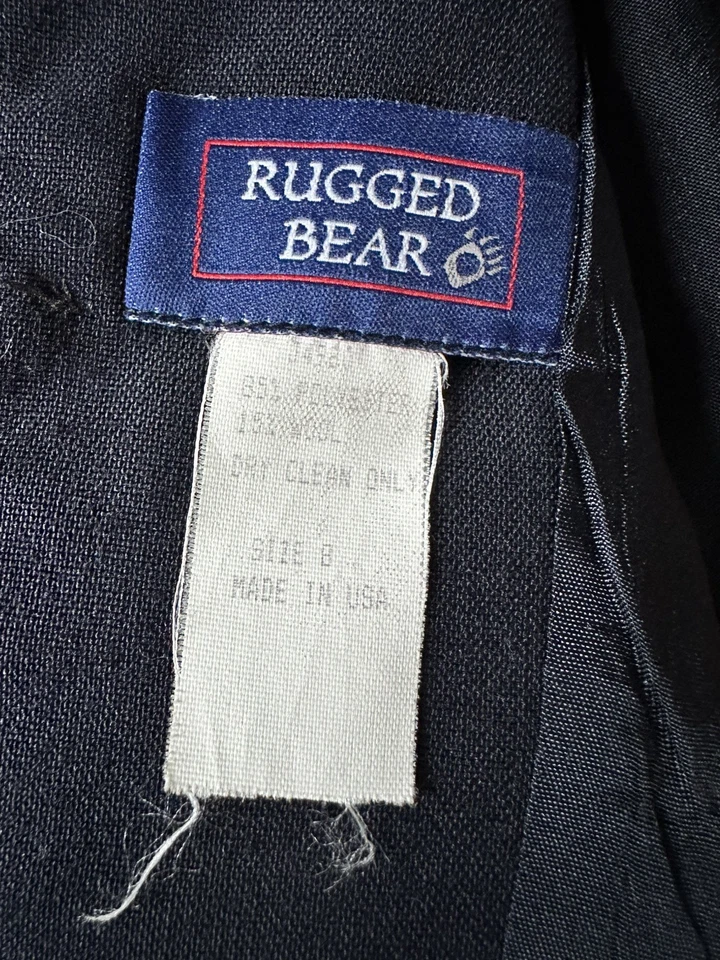 Rugged Bear boys size 8 navy blue blazer with Club Room tie - Image 4 of 4