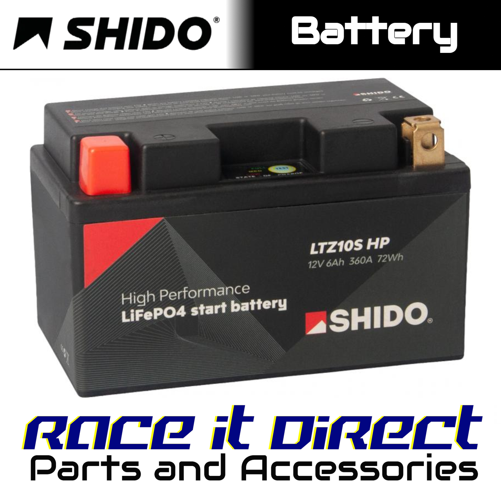 Battery for SYM TL 508 Maxsym 2022 High Performance SHIDO