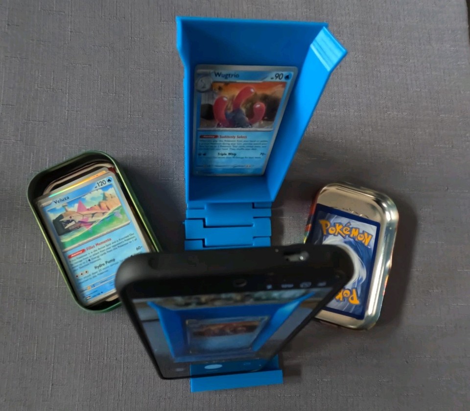 Tcg Scanner Box Blue Adjustable TCG Card Scanner Stand Phone Holder Pokemon MTG YGO ...