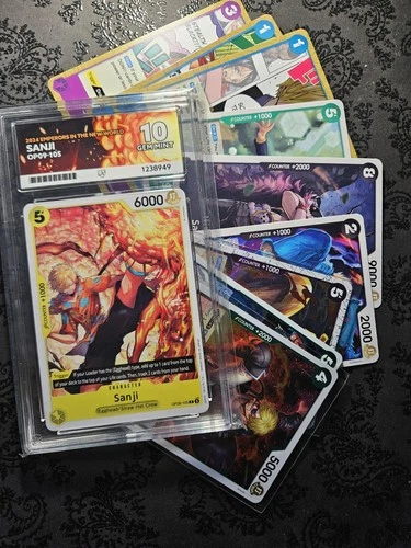 One Piece CCG Sanji Bundle Op09-105 C ACE 10 + 9 Sanji Cards