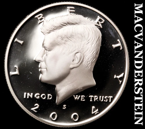 2004-S Silver Kennedy Half Dollar-Choice Gem Proof Lustrous No Reserve #i6719